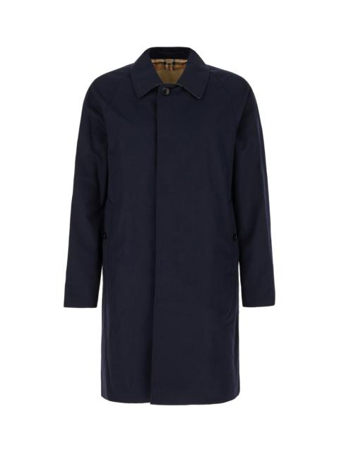 Burberry Navy Blue Cotton Heritage Camden Overcoat