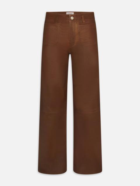 FRAME Le Slim Palazzo Modernist Pocket Leather