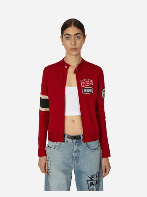 Flaming Girl Moto Jacket Red