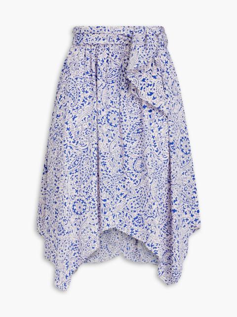 Isabel Marant Cliroza paisley-print silk crepe de chine skirt
