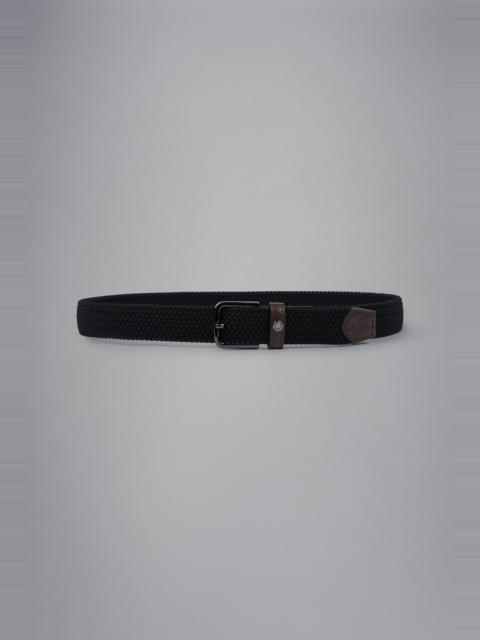 Paul & Shark LEATHER TRIMMED ELASTIC BELT