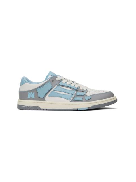 AMIRI Blue & Gray Varsity Skel Top Low Sneakers