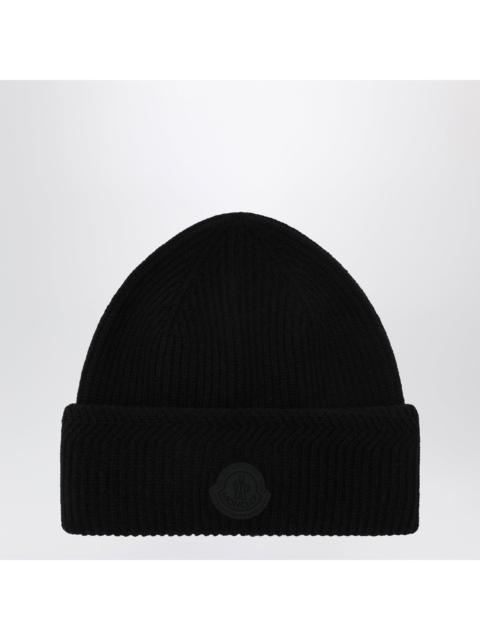 Moncler Moncler Black Wool And Cashmere Beanie Men
