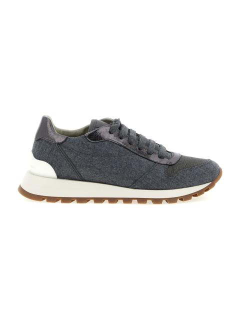 Brunello Cucinelli 'runners Precious Toe' Sneakers