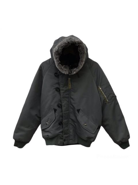 Other Designers Vintage - VINTAGE MA-1 HOODIE BOMBER JACKET MILITARY US ISSUE