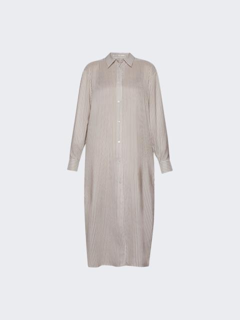 The Row Chihiro Dress White And Grey