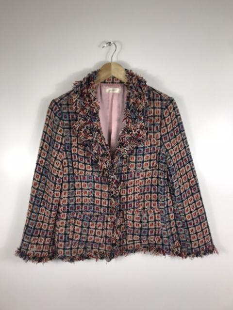 🔥Nice Design Elisa Cavaletti Italia Wool Tweed Coat Jacket