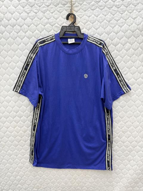 VETEMENTS 🔥🔥💥💥STEALS VETEMENTS OVERSIZE ROYAL BLUE TAPE TEE