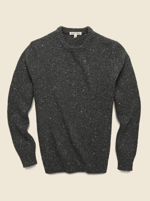 ALEX MILL Donegal Wool Sweater - Charcoal
