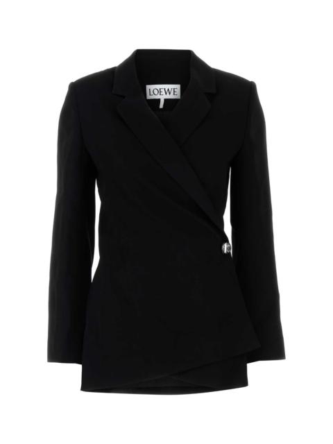 Loewe Loewe Women Black Stretch Crepe Blazer