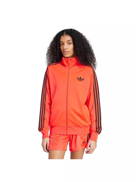 adidas Originals Women's Adicolor Classic Firebird Loose Track Top -Red/Black