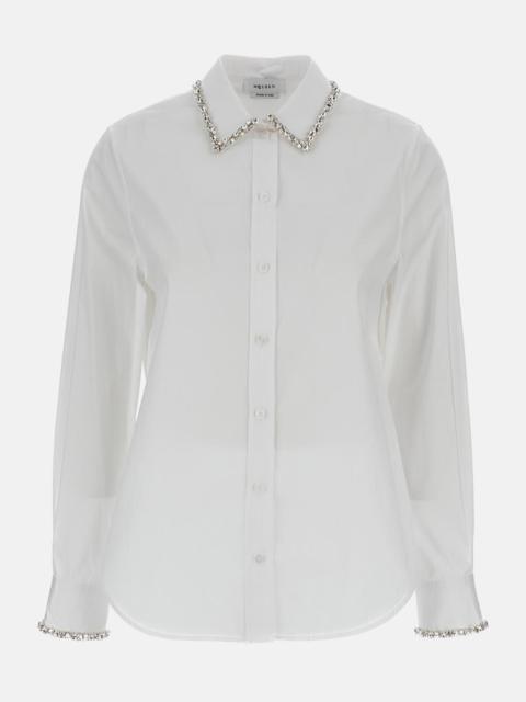 Alexander McQueen White Shirt with Crystals