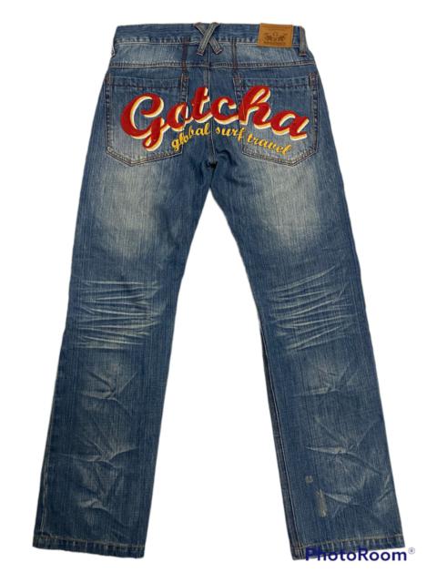 Other Designers Vintage - Vintage Gotcha Biglogo Distressed Denim Jeans