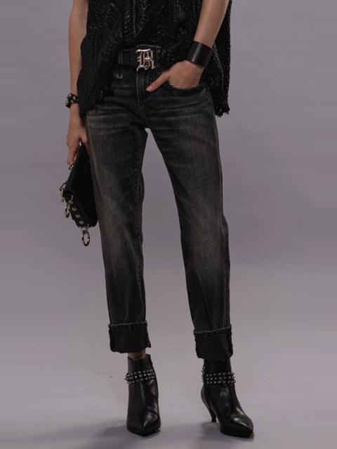 R13 BOY STRAIGHT JEAN - KENNET BLACK STRETCH -R13