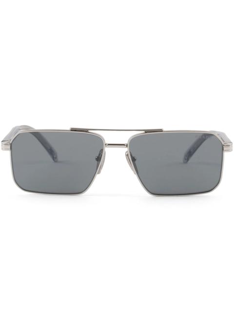 Prada double bridge rectangle-frame sunglasses