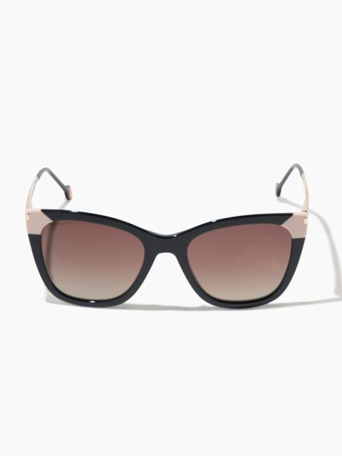 CAROLINA HERRERA Cat Eye Sunglasses with Contrast Detail