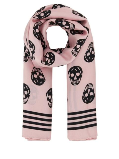 Alexander McQueen Alexander Mcqueen Woman Pink Silk Biker Foulard