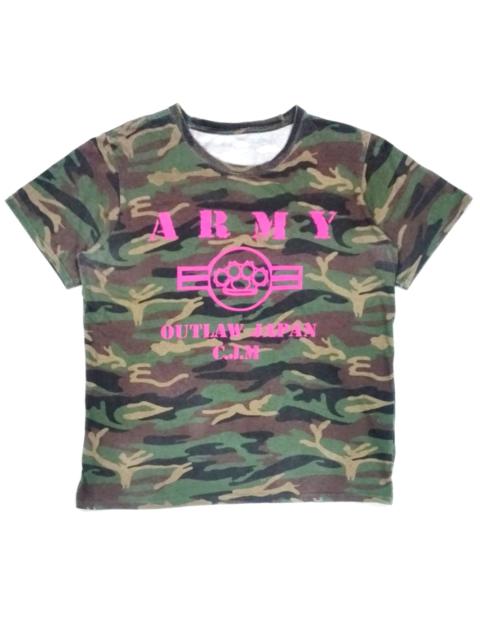 Other Designers Japanese Brand - RARE! OUTLAW JAPAN C.J.M "ARMY" WOODLAND CAMO T-SHIRT