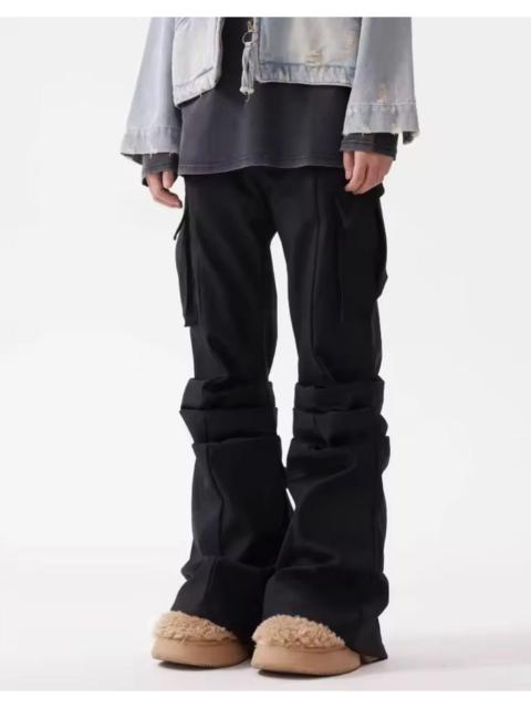 Other Designers Japanese Brand - utility punk bootcut flared cleanfit pleated cargo pants