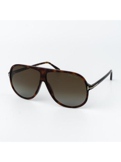 TOM FORD Tom Ford SPENCER-02 Women Sunglasses Havana Brown Gradient Pilot FT0998/S 56P
