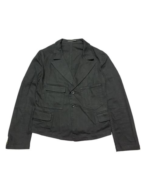 Yohji Yamamoto +NOIR Cropped Denim Chore Jacket