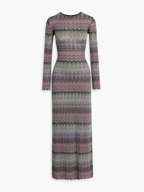 Missoni Cutout metallic crochet-knit maxi dress