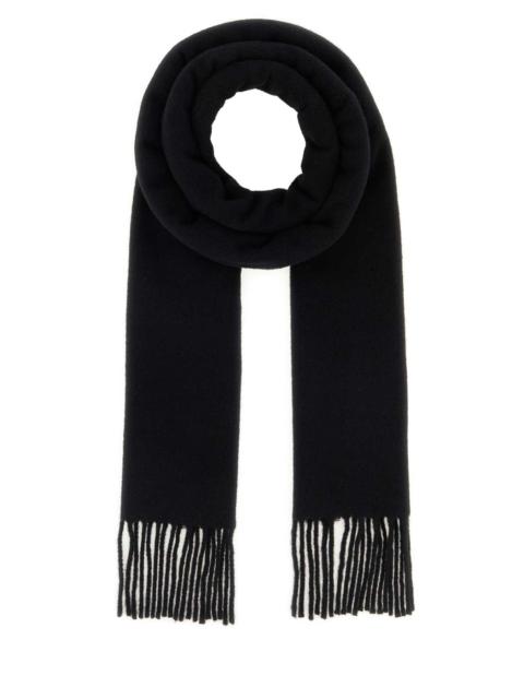 AMI Paris Ami Men Black Wool Scarf