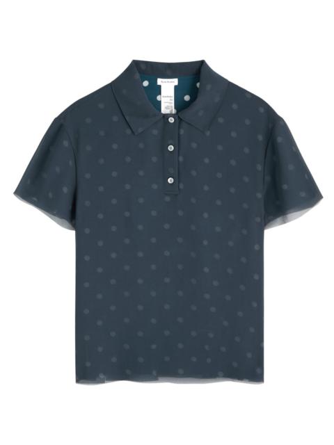 Acne Studios Polka dot Chiffon Polo Shirt