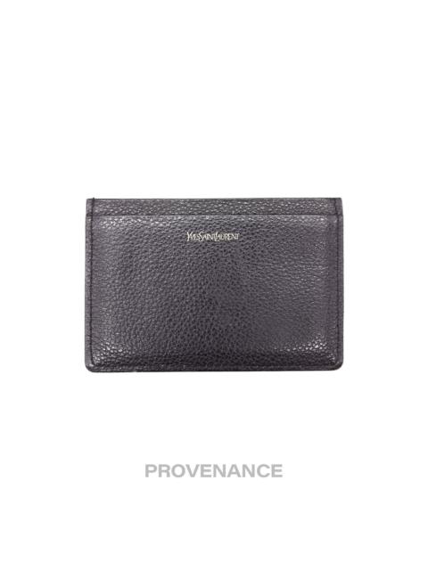 SAINT LAURENT Saint Laurent Paris YSL Logo Card Holder Wallet - Black