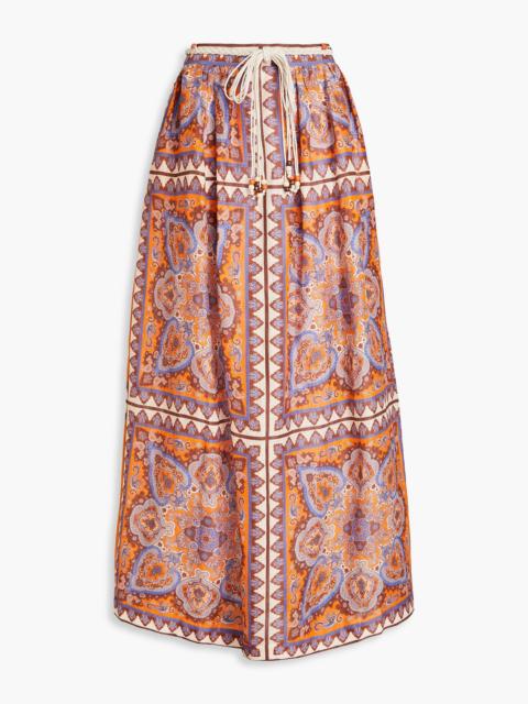 Zimmermann Paisley-print linen maxi skirt