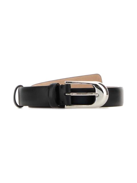 KHAITE Black Leather Belt