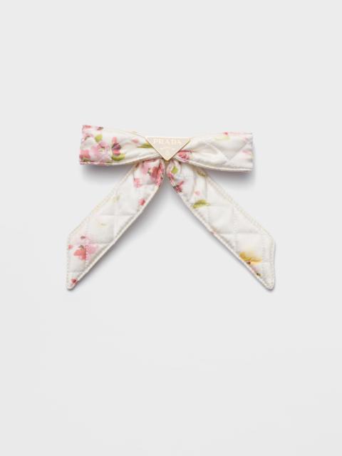 Prada Floral-print satin hair clip