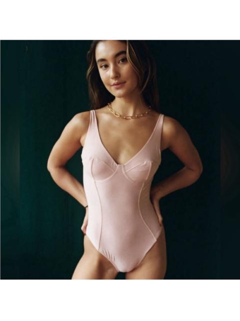 Other Designers NWT Free People‎ x We Are HAH Eyes On Top One Bodysuit in Copper Rose Sz Small