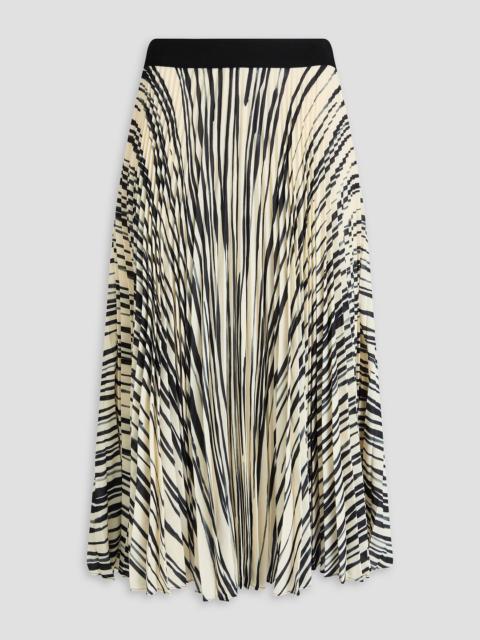 Proenza Schouler Korine striped pleated crepe midi skirt