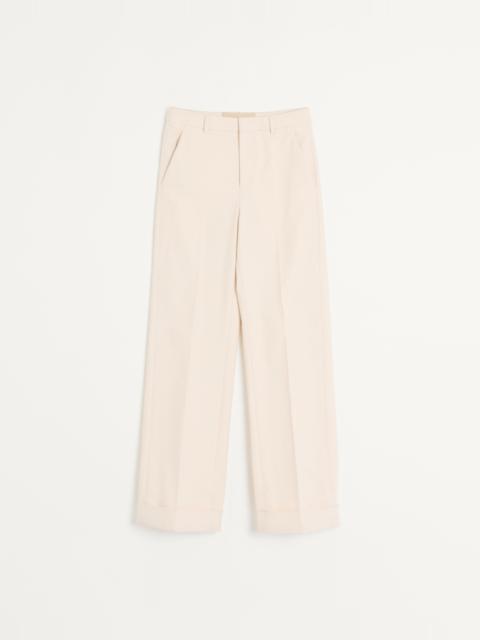 Valentino CUFFED COTTON CANVAS PANTS