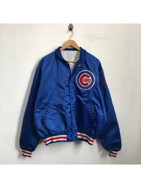 Other Designers Vintage Blue Satin Chicago Cubs MLB Jacket