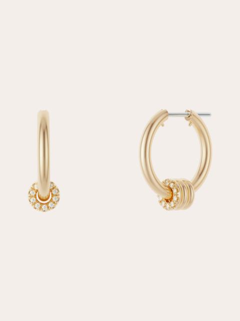 Spinelli Kilcollin Ara 18K Gold Diamond Hoop Earrings