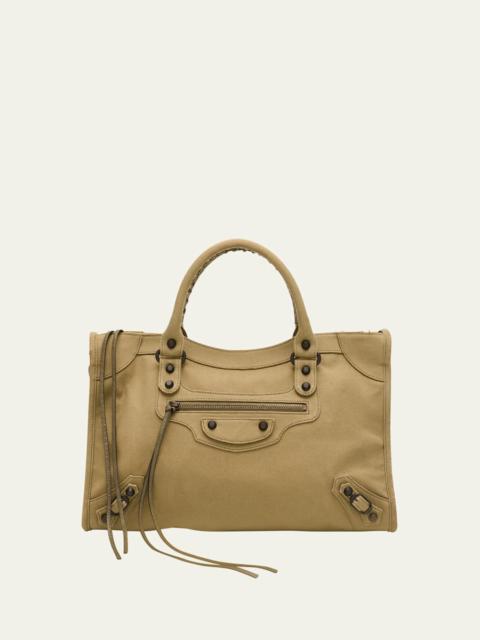 BALENCIAGA Le City Medium Canvas Top-Handle Bag