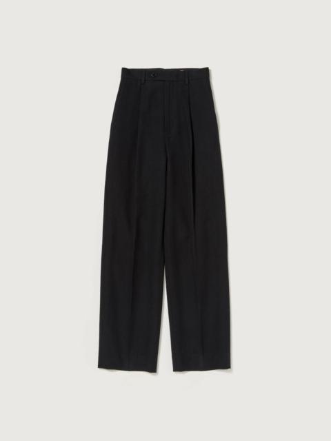 AURALEE WOOL COTTON LINEN OX ONE-TUCK SLACKS