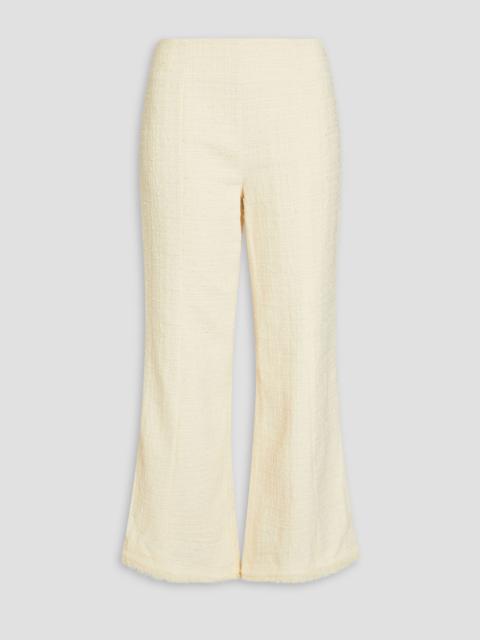 Zimmermann Cropped cotton-blend tweed bootcut pants