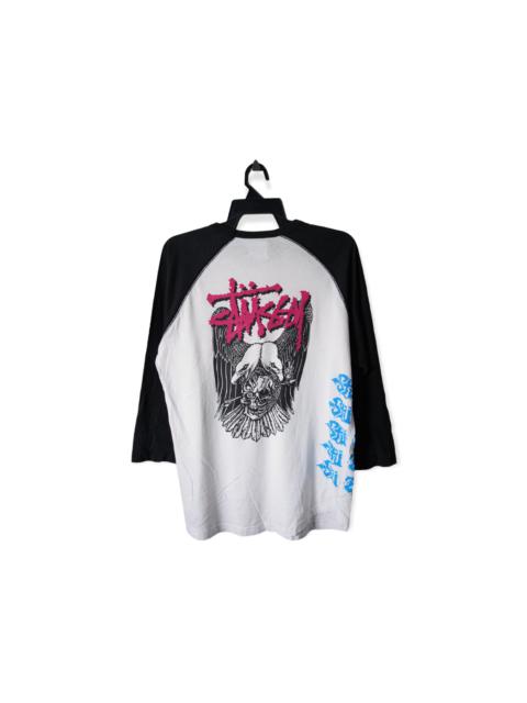 Stüssy Stussy Double Headed Eagle And Skull Baseball 3/4 Tee