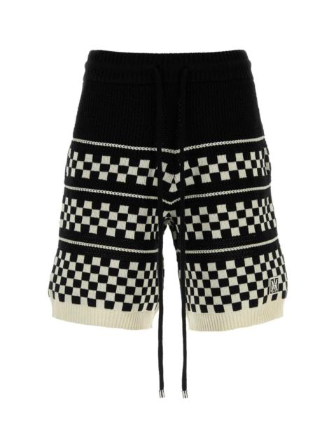 AMIRI Amiri Men Embroidered Wool Blend Bermuda Shorts