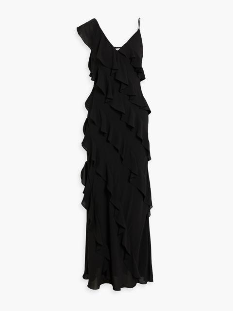 Other Designers Ruffled chiffon maxi dress
