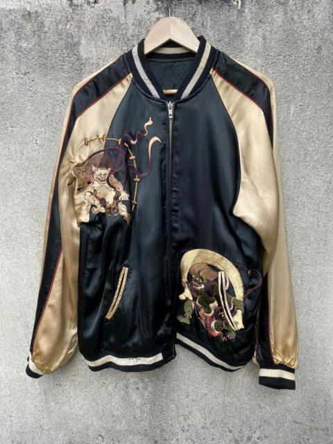 Other Designers Japanese Brand - Vintage Sukajan Reversible Devil Embroidery Satin Jacket