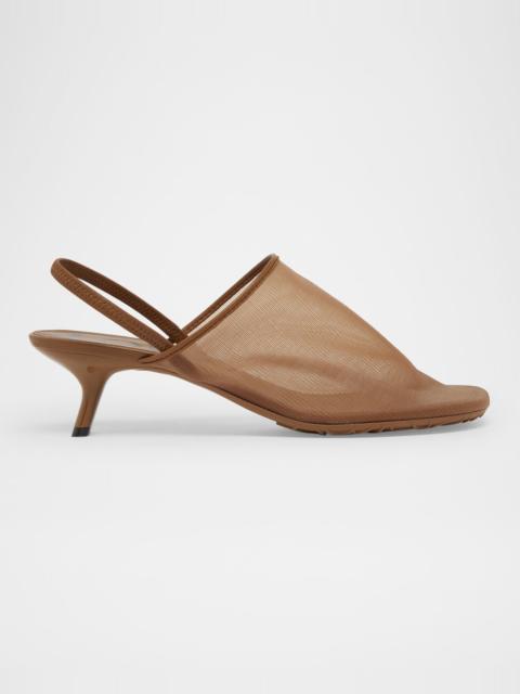 Loewe Petal Mesh Slingback Pumps