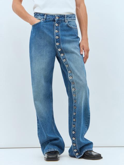 Buttoned Leg Jeans