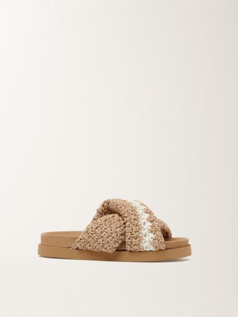 FABIANA FILIPPI Cotton and suede platform