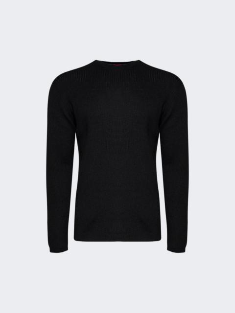 The Elder Statesman Heavy Delicash Crew Sweater Black