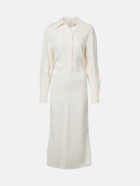 Victoria Beckham Asymmetric cady midi dress