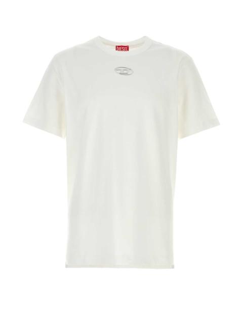 Diesel Diesel Men White Cotton T-Adjust T-Shirt